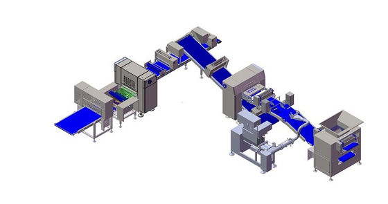 ZKS650 Pasteira de massa de bloco laminador com Bloco de massa congelada com 27 camadas dentro da massa