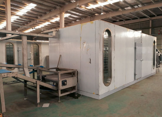 comprar máquina de congelação do laminador da massa de 1200 quilogramas /h-1500kg/h auto, massa folhada que faz a máquina com Temp. - Do ℃ 40 Fabricação em linha