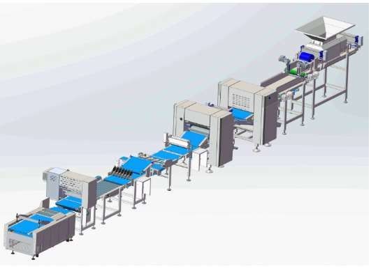 comprar Equipamento industrial da padaria de Ciabatta 1000kg/Hr com Chunker Fabricação em linha