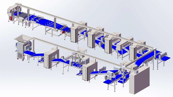 comprar A linha da pastelaria ZKS850/capacidade de estratificação 1200kg/hr com diverso compõe acessórios e máquina de auto.panning Fabricação em linha